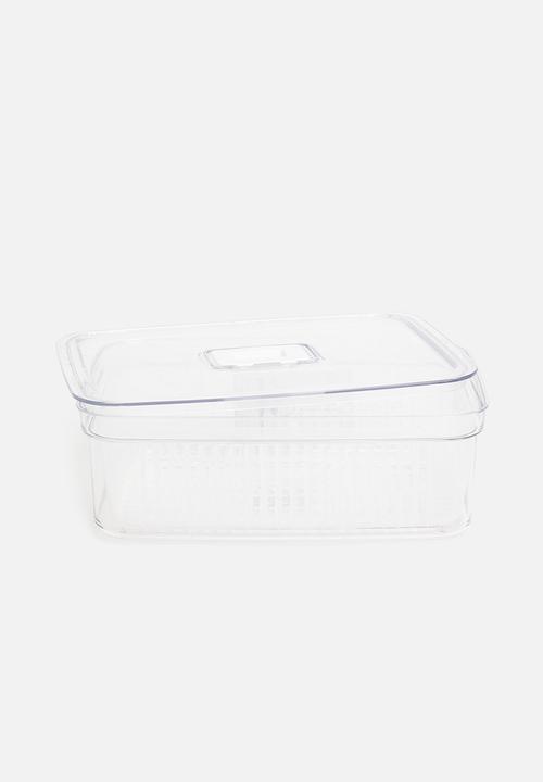 Sixth Floor - Aqua fridge storage box - clear