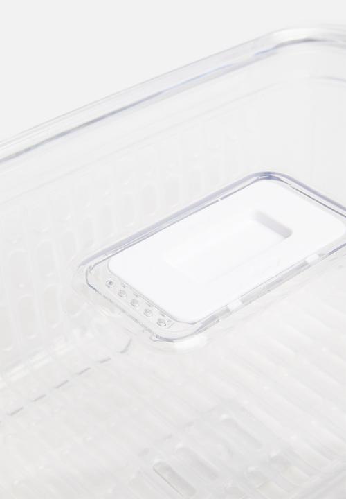 Sixth Floor - Aqua fridge storage box - clear