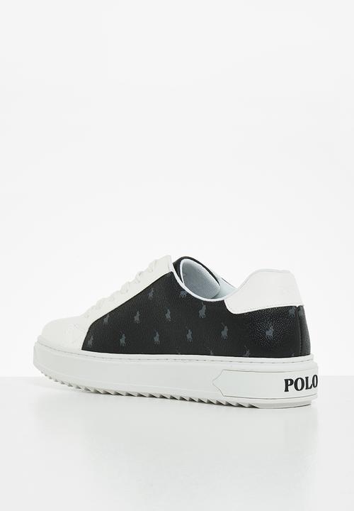 POLO - Immanuel monogram leather sneaker - black & white