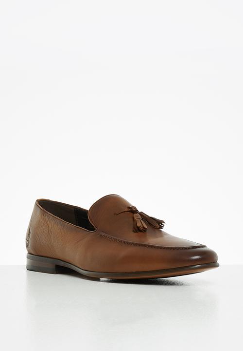 POLO - Bongani leather tassel loafer - tan