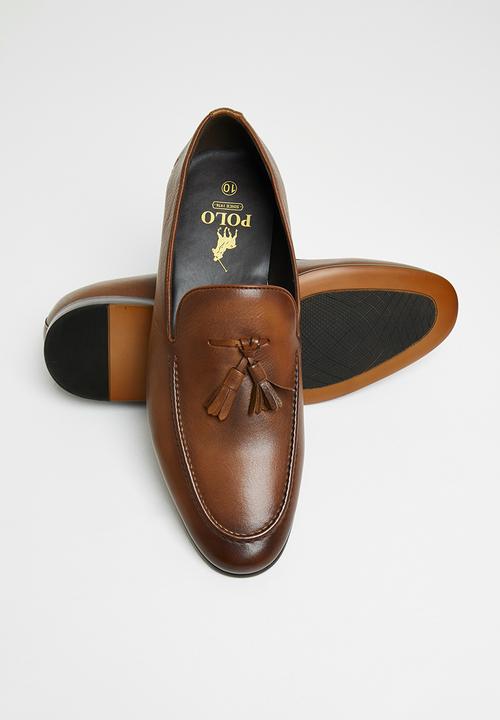 POLO - Bongani leather tassel loafer - tan