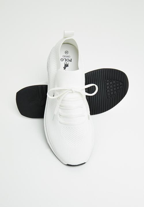 POLO - Hector athleisure knit sneaker - white