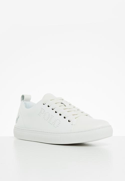 POLO - Idris tonal contrast pin punch sneaker - white