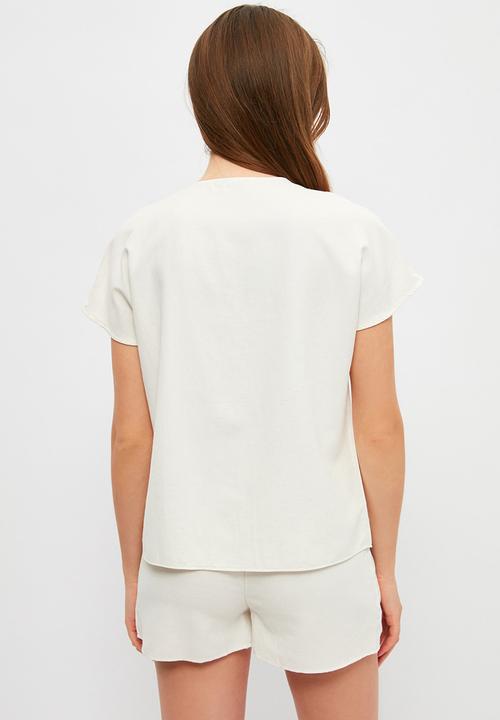 Trendyol - Woven pyjamas set - white
