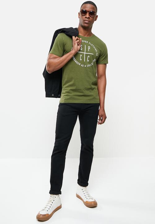S.P.C.C - Moore regular fit straight hem tee - khaki
