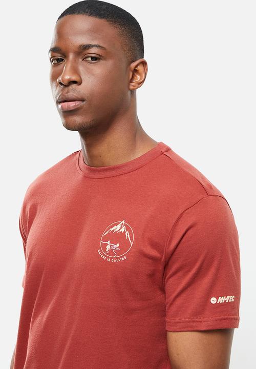 Hi-Tec - Explore more tee - burgundy