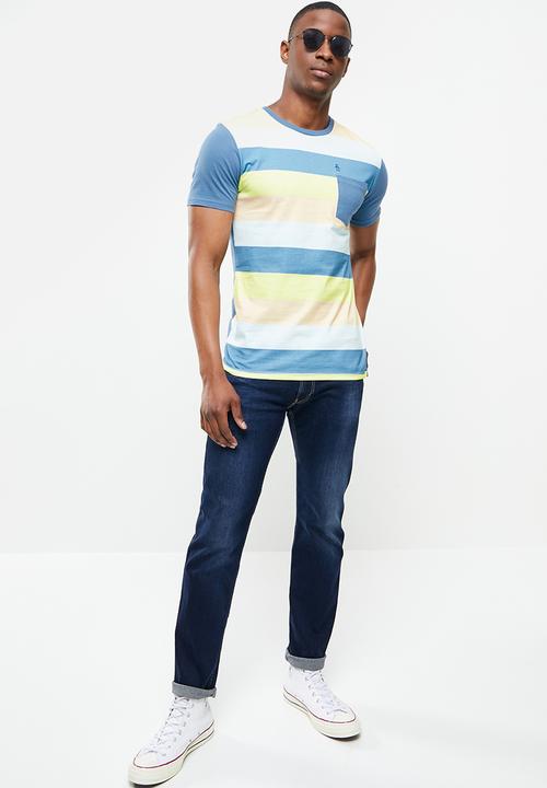 Original Penguin - Stripe front tee - multi 