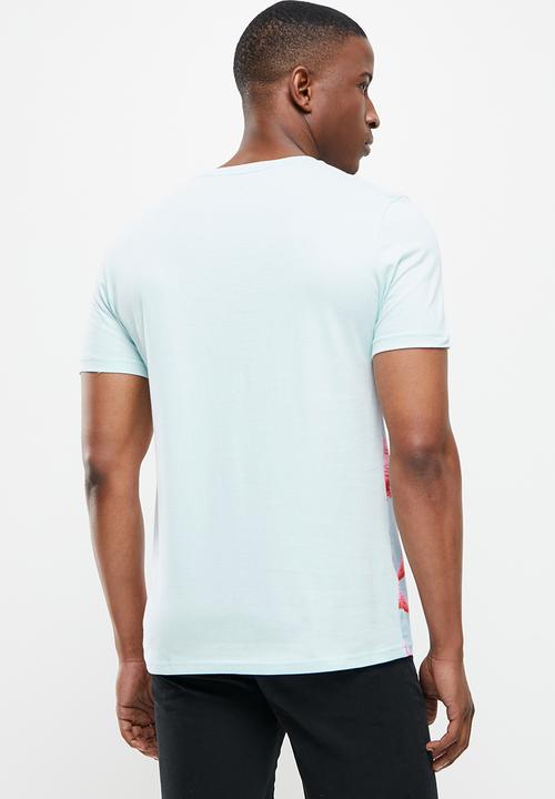 Original Penguin - Wild flamingo tee - light blue & pink