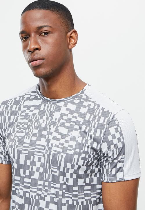 Under Armour - Speed stride printed short sleeve - grey & white