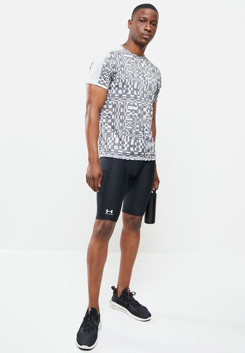 Under Armour - Speed stride printed short sleeve - grey & white