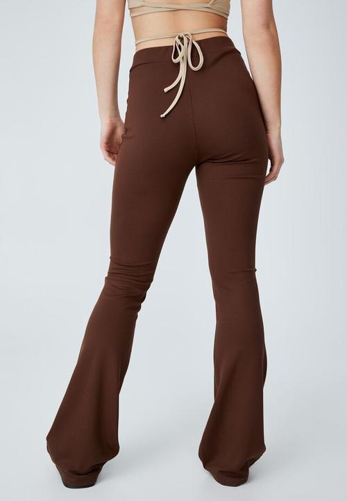 Cotton On - V front pull on pant - rich chocolate