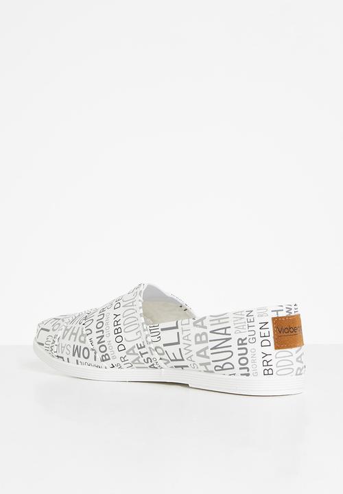 Viabeach - Tams4 slip on - black & white 