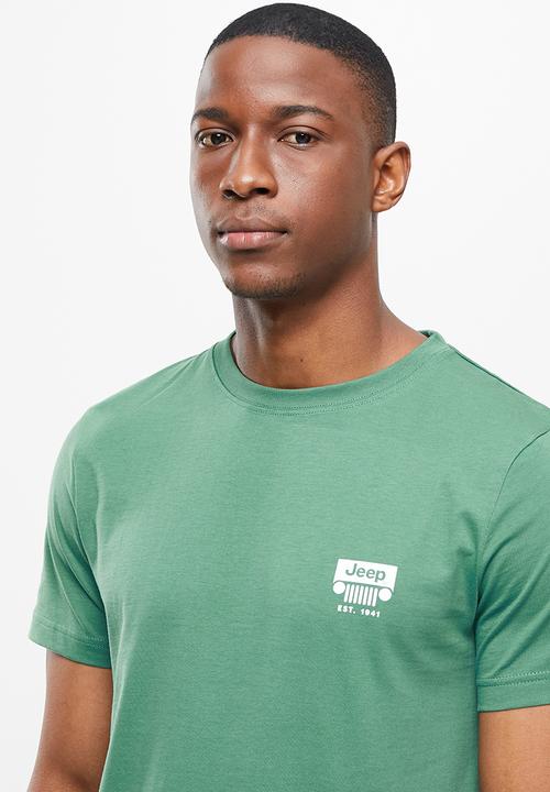 JEEP - Logo tee high square print - green 