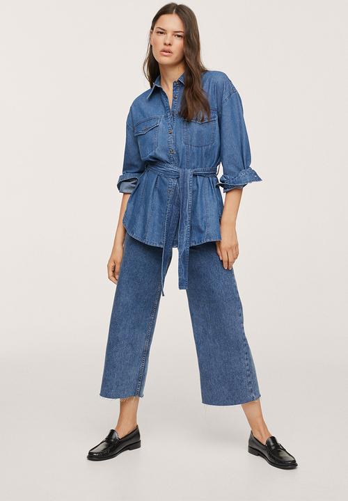 MANGO - Overshirt gaia-h - open blue