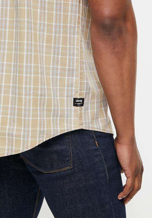 JEEP - Yd check shirt - stone 