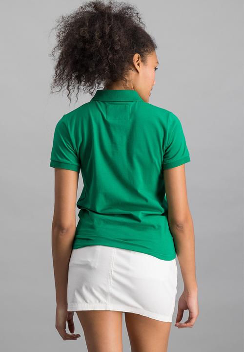Aca Joe - Ladies aca joe high square small logo golfer - green