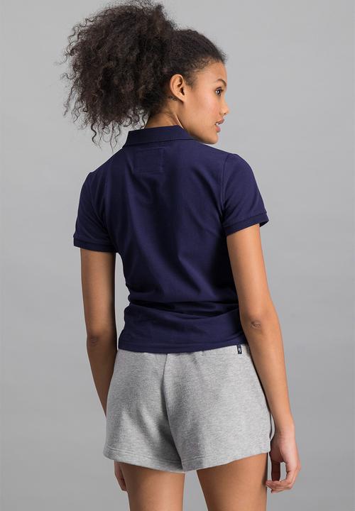 Aca Joe - Ladies aca joe high square small logo golfer - navy