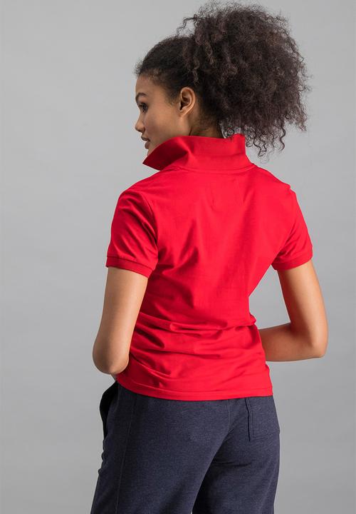 Aca Joe - Ladies aca joe high square small logo golfer - red