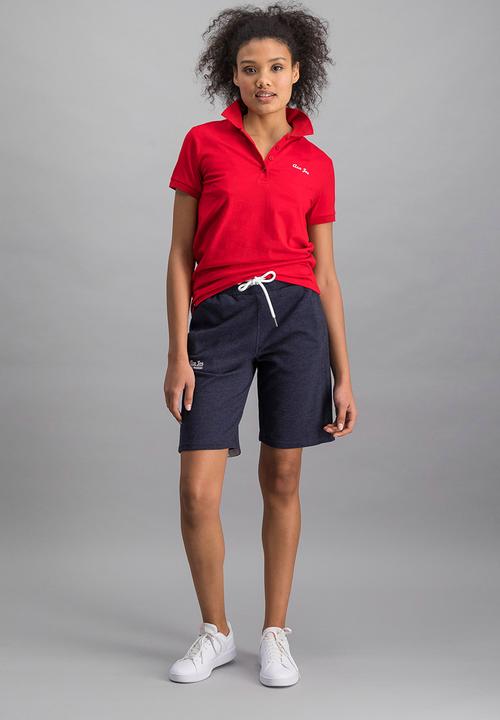 Aca Joe - Ladies aca joe high square small logo golfer - red