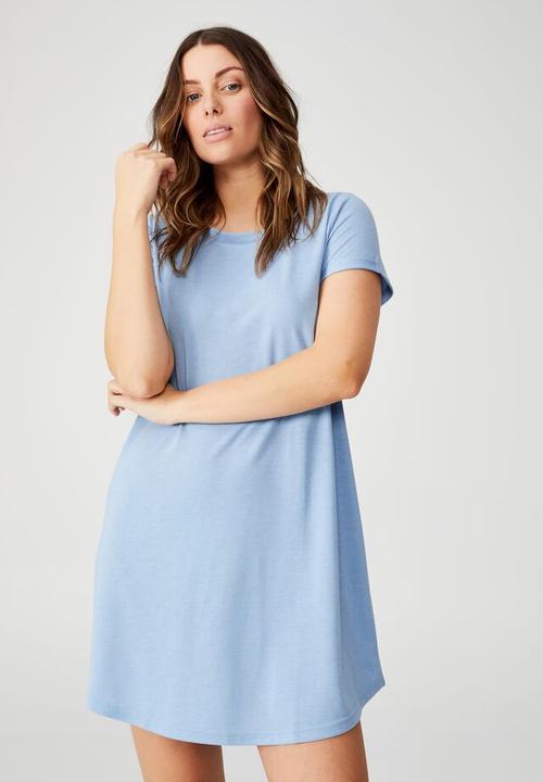 Cotton On - Tina T-shirt dress 2 - cornflower blue