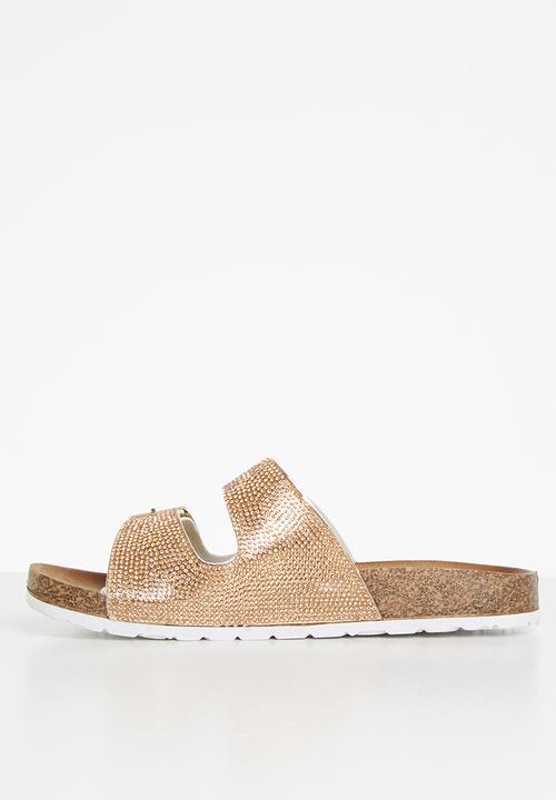 Madison® - Bling double strap slide - rose gold