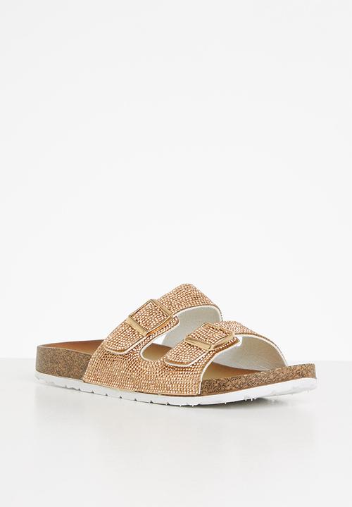 Madison® - Bling double strap slide - rose gold