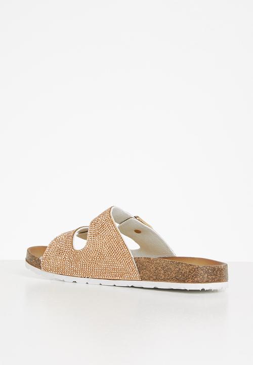 Madison® - Bling double strap slide - rose gold