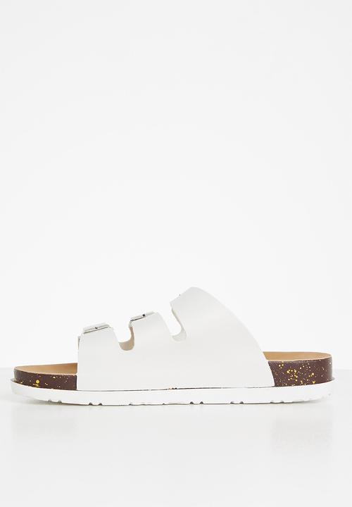 Madison® - Blaire buckle strap slide - white