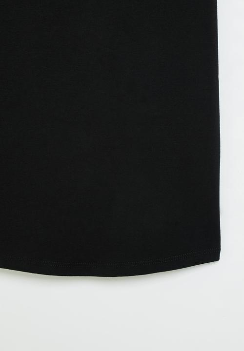 Rebel Republic - Fitted printed tshirt dress - black