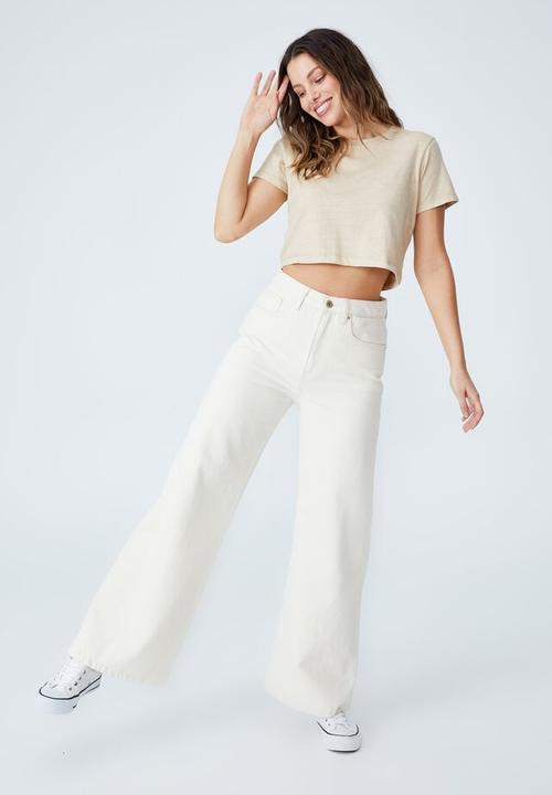 Cotton On - The baby tee - washed linen taupe