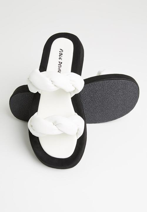 Public Desire - Amora twisted chunky sandal - white