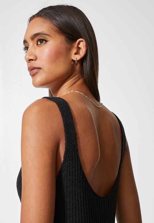 Superbalist - Lightweight knitwear tank dress - black