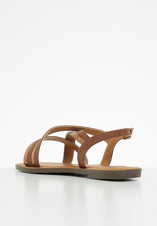 Footwork - Castro strappy slingback sandal - camel/bronze