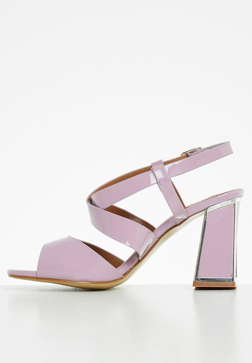 Footwork - Demps strappy block heel - purple