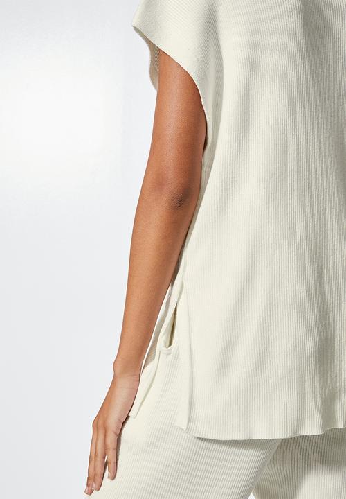 Superbalist - Summer knit  v-neck tunic - ecru