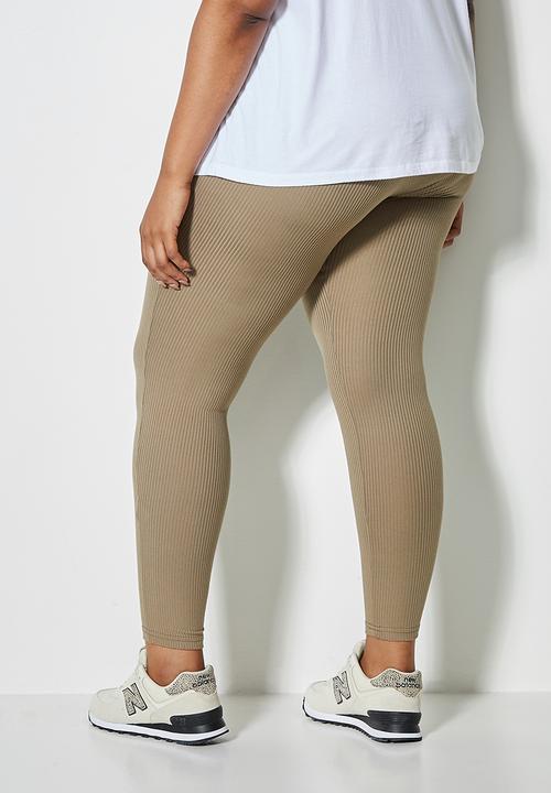 Superbalist - Rib high waist legging - khaki
