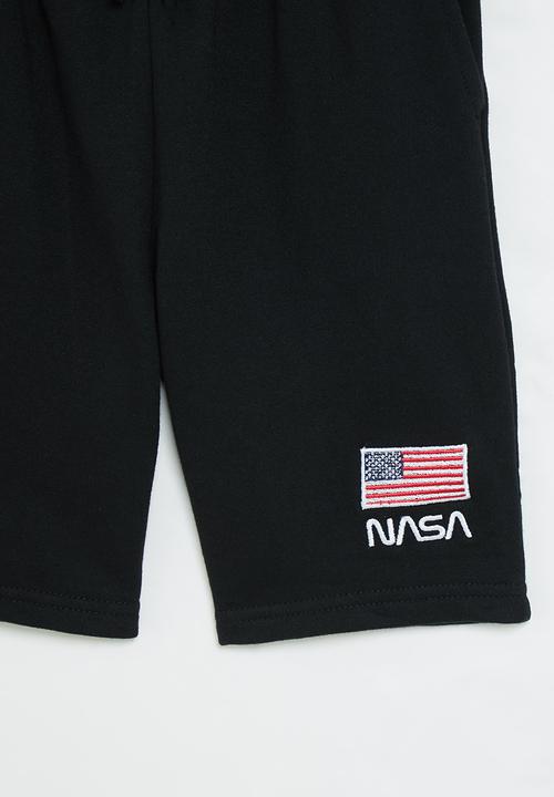 Superbalist - Nasa fleece short - black