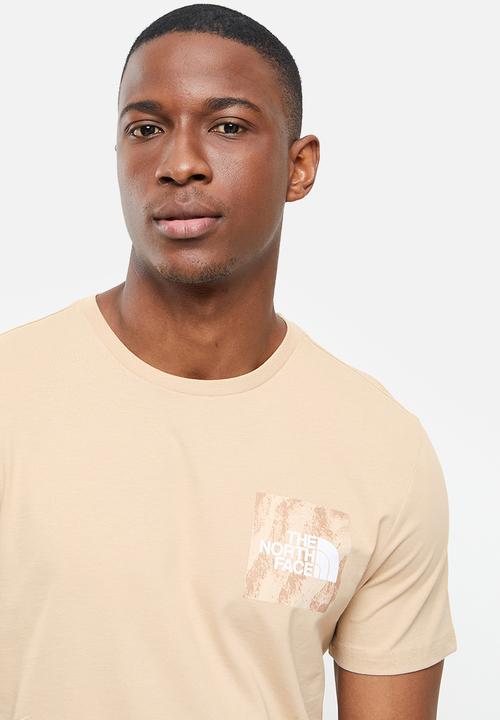 The North Face - Mens s/s fine tee - flax silver grey wooden tiger print