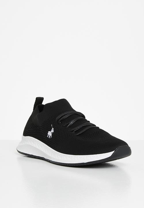 POLO - Hector athleisure knit sneaker - black