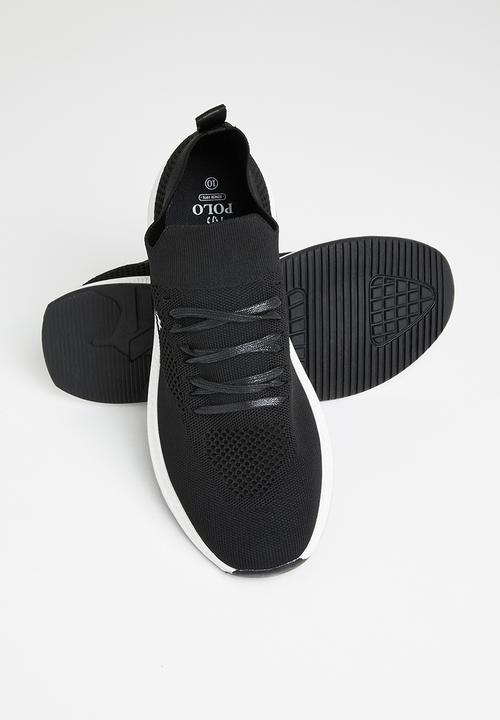 POLO - Hector athleisure knit sneaker - black