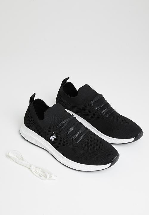POLO - Hector athleisure knit sneaker - black