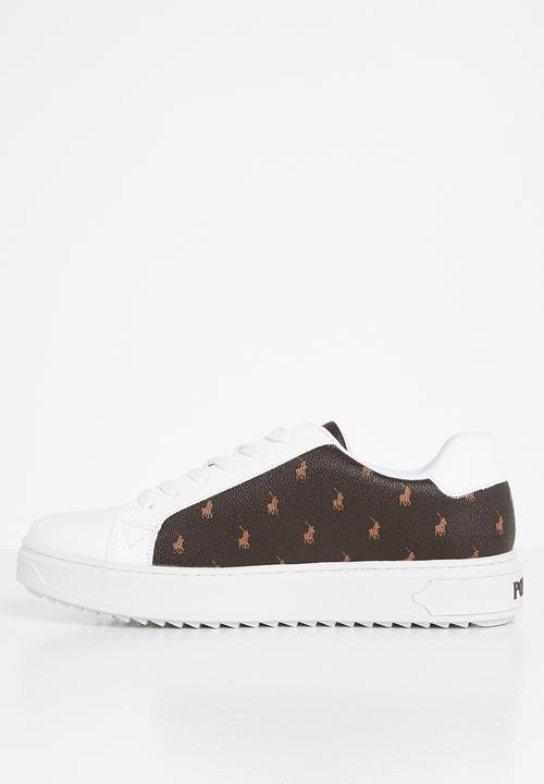 POLO - Immanuel monogram leather sneaker - brown