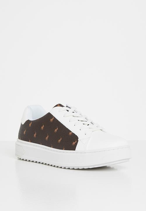 POLO - Immanuel monogram leather sneaker - brown
