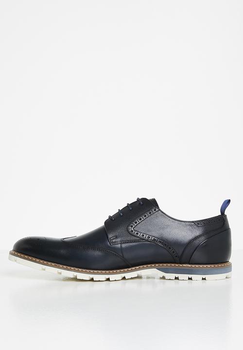 POLO - Chase leather oxford lace-up - navy