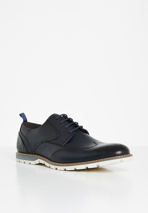 POLO - Chase leather oxford lace-up - navy