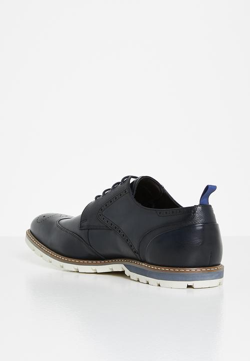 POLO - Chase leather oxford lace-up - navy
