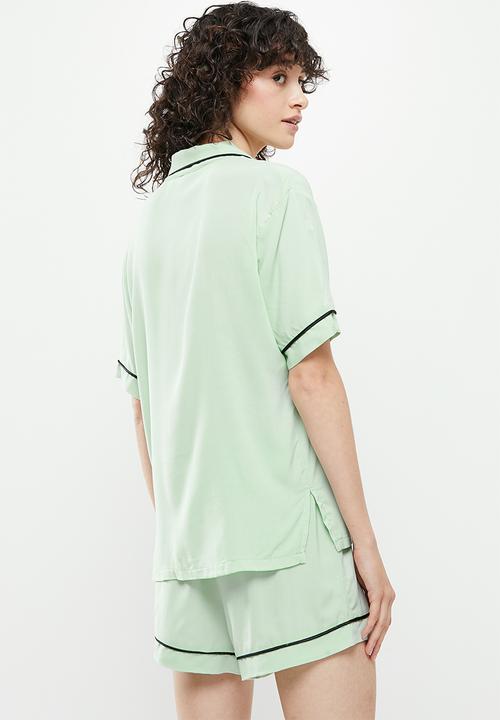 Superbalist - Sleep shirt & shorts set - sage