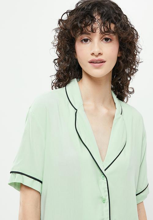 Superbalist - Sleep shirt & shorts set - sage