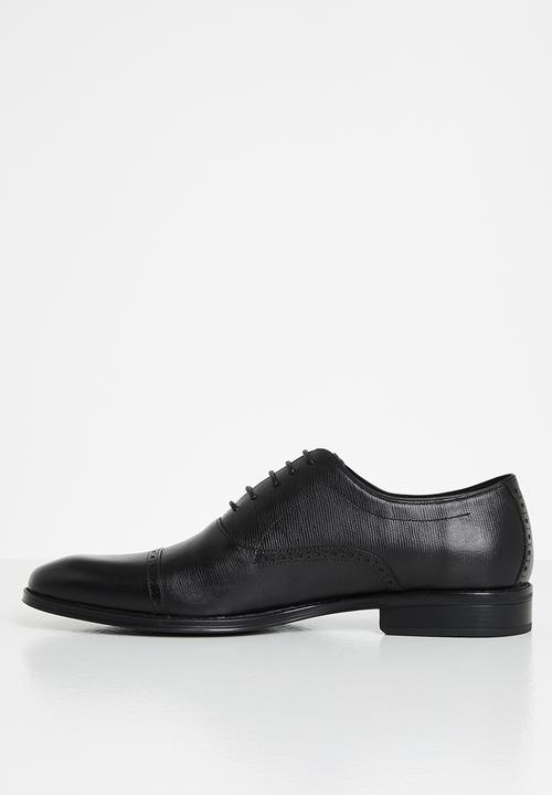 POLO - Andrew leather oxford lace-up - black