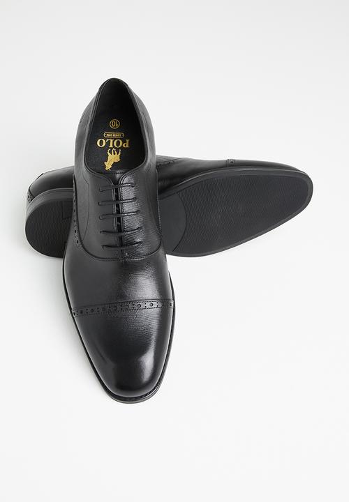 POLO - Andrew leather oxford lace-up - black